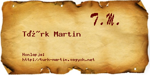 Türk Martin névjegykártya