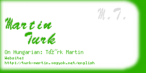 martin turk business card